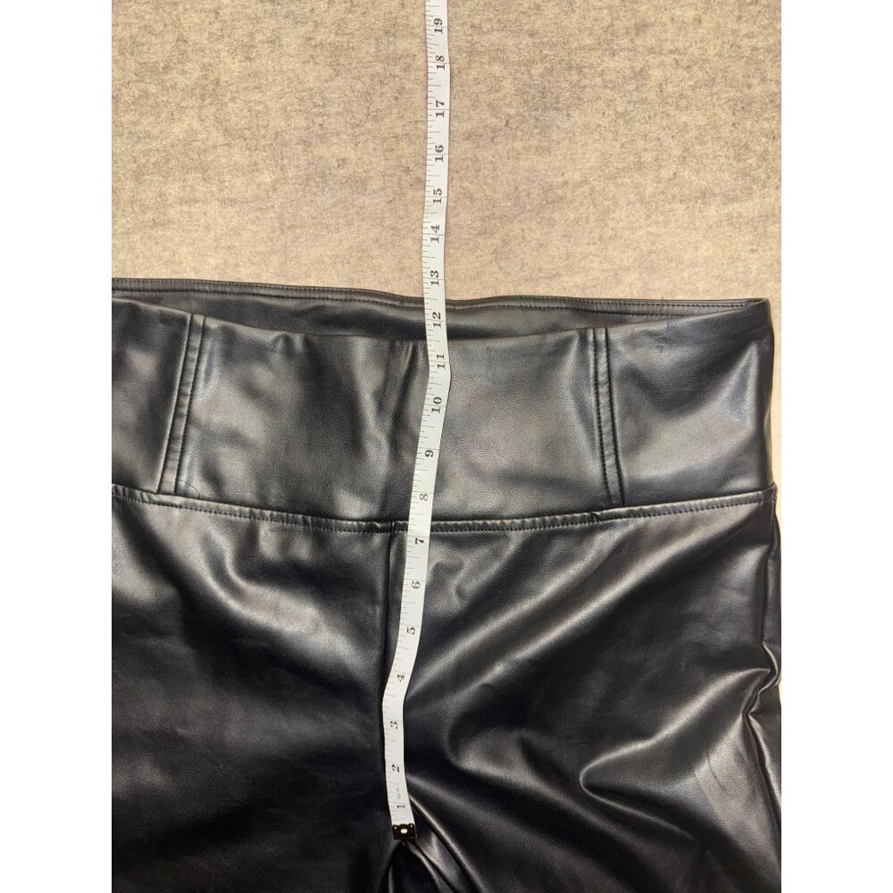 Studio Badgley Mischka Black Pull On Vegan /Faux Leather Leggings Size Large - Picture 7 of 8